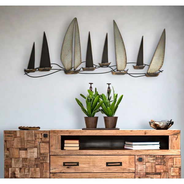 Fém fali dekoráció 119x51 cm Regata – Mauro Ferretti-image-1