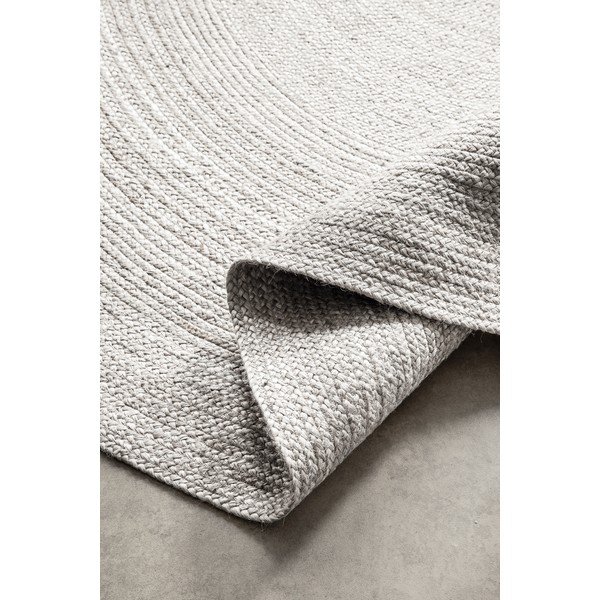 Fehér kétoldalas-kézi szövésű juta kerek szőnyeg ø 140 cm Braided – Hanse Home-image-2