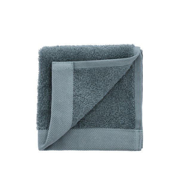 Organic Comfort kékeszöld organikus pamut kéz-/arctörlő, 30 x 30 cm - Södahl-image-1