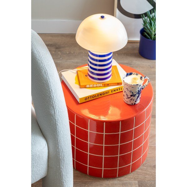 Kerámia kerek tárolóasztal ø 42 cm Retro Tiles – Leitmotiv-image-1