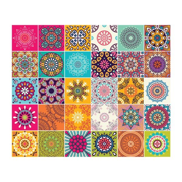 Tiles Stickers For Furniture Lopez 30 db-os bútor matrica szett, 20 x 20 cm - Ambiance-image-2