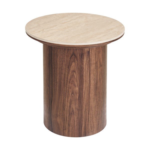 Kerek tárolóasztal kerámia asztallappal ø 45 cm Delphi – House Nordic