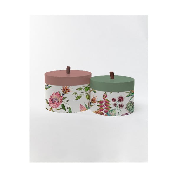 Round Boxes Flores virágmintás kerek doboz, 30 x 30 cm - Surdic