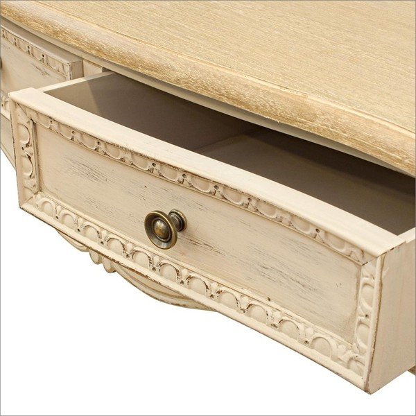 Krémszínű konzolasztal 40x90 cm Clarisse – Bizzotto-image-4