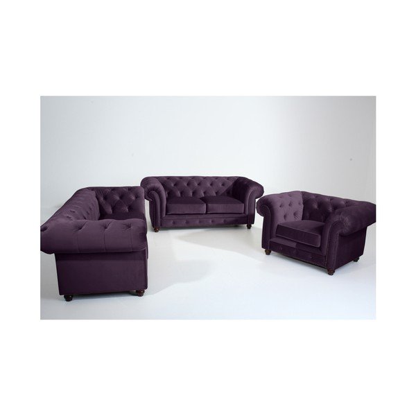 Orleans Velvet lila fotel - Max Winzer-image-1