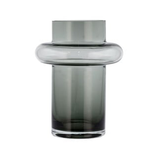 Tube szürke üveg váza, magasság 20 cm - Lyngby Glas