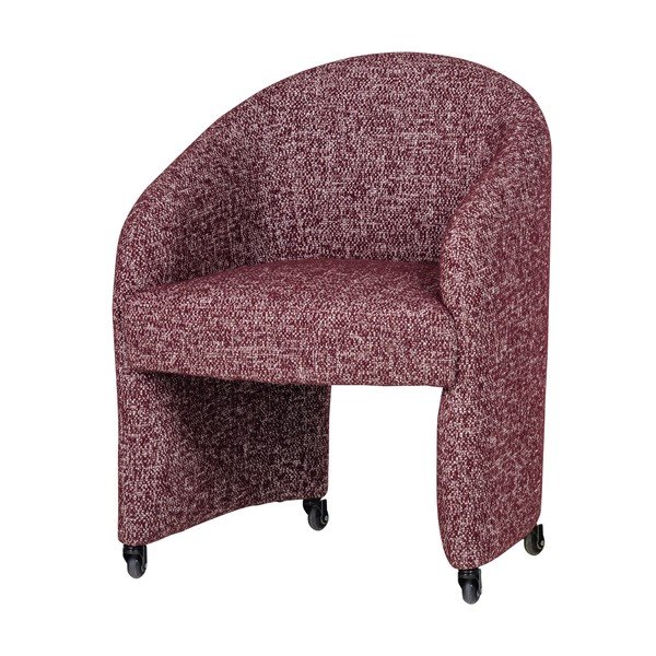 Borvörös kárpitozott irodai szék Cordo – WOOOD