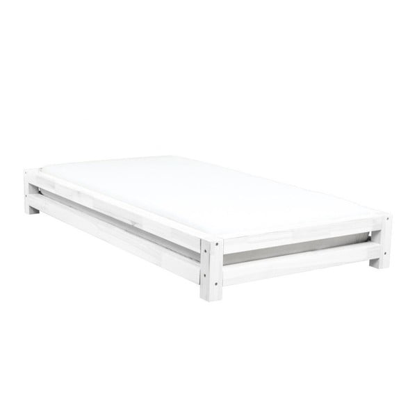 JAPA fehér egyszemélyes lucfenyő ágy, 190 x 90 cm - Benlemi