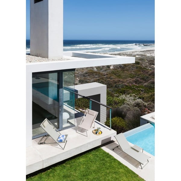 Szürkésbarna fém kerti napozóágy Taylor – Bizzotto-image-1