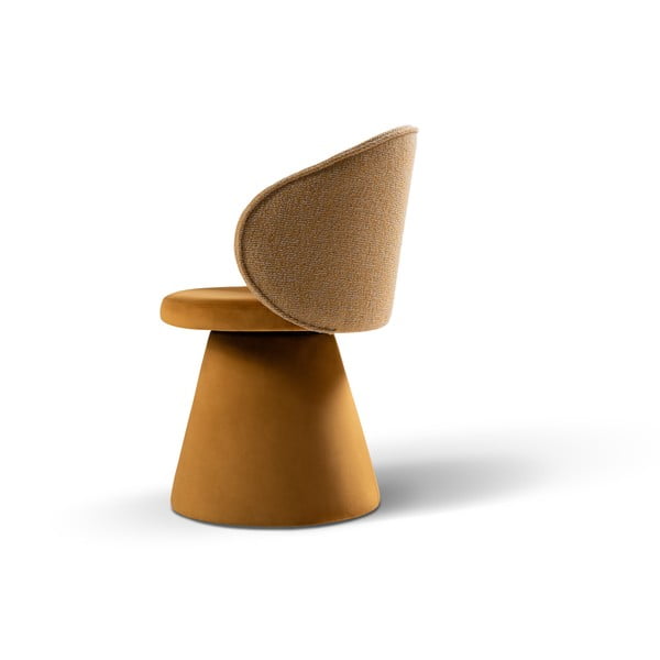 Mustársárga bársony fotel Inez – Micadoni -image-3