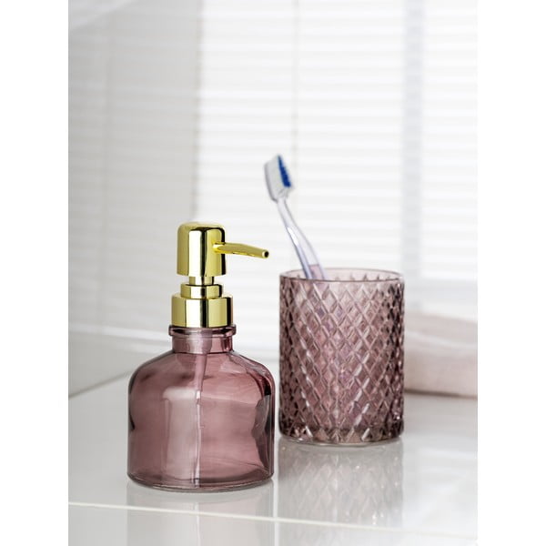 Sötét rózsaszín üveg szappanadagoló 200 ml Atessa – Wenko-image-2