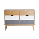 Cusco komód tömör borovi fenyőből, szélesség 120 cm - Marckeric