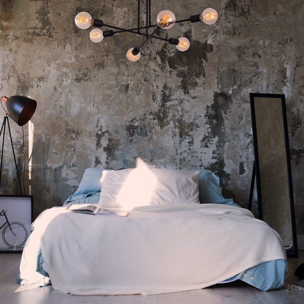 Fekete mennyezeti lámpa 64x64 cm Flower – Opviq lights-image-1