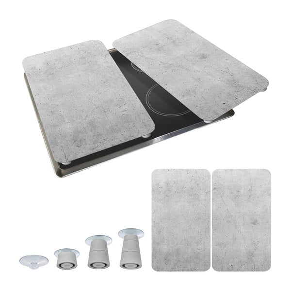 Edzett üveg tűzhely fedőlap szett 2 db-os Universal – Wenko-image-2