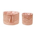 Világos rózsaszín textil gyerek tárolódoboz szett 2 db-os ø 30x20 cm Bambie Vintage Nude – Lorena Canals