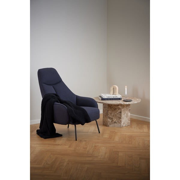 Világosbarna márvány kerek dohányzóasztal ø 80 cm Naxos – Actona-image-3