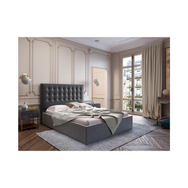 Athena sötétszürke ágytámla bársony kárpittal, 180 x 120 cm - Windsor & Co Sofas-image-3