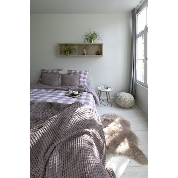 Világosbarna egyszemélyes pamut ágyneműhuzat 140x200 cm Emma - Tiseco Home Studio-image-1