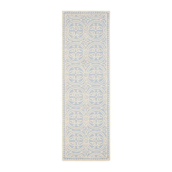 Marina Light Blue gyapjú szőnyeg, 76 x 243 cm - Safavieh