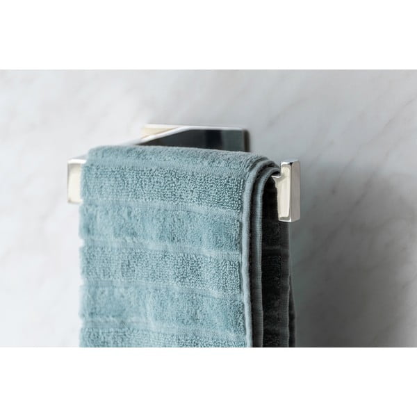 Fényes ezüstszínű öntapadós rozsdamentes acél törölközőtartó Genova - Wenko-image-3