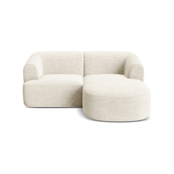 Bézs kordbársony sarokkanapé (jobb oldali-heverő résszel) Campi – Cosmopolitan Design-image-2