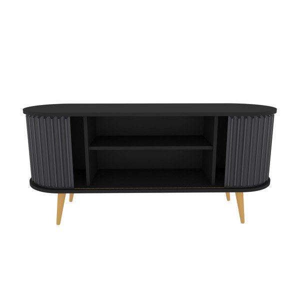 Fekete-antracitszürke TV-állvány 140x64 cm Stor – Kalune Design-image-3