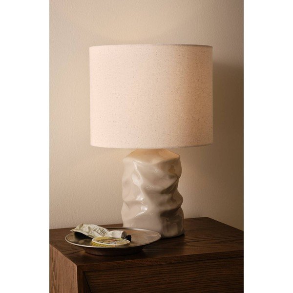 Szürke kerámia asztali lámpa (magasság 40 cm) Milera – Jotex-image-1