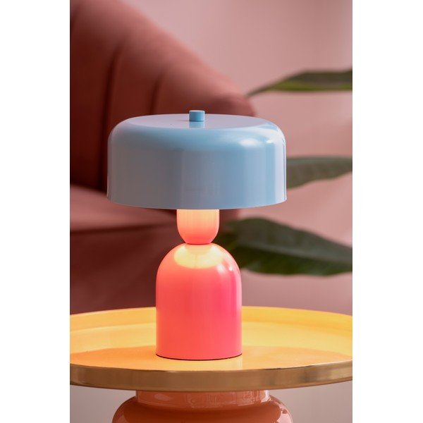 Kék-rózsaszín fém asztali lámpa (magasság 24 cm) Double Funky – Leitmotiv-image-1