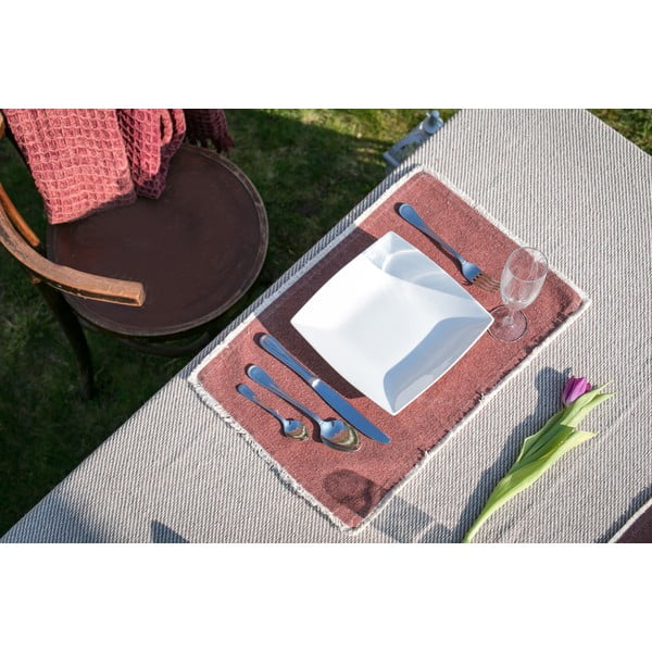 Bézs-fekete pamut terítő, 250 x 150 cm - Tiseco Home Studio-image-4