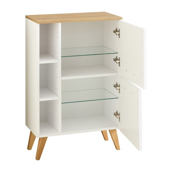 Fehér alacsony-fali fürdőszoba szekrény 77x60 cm Quickset 383 – Pelipal-image-3