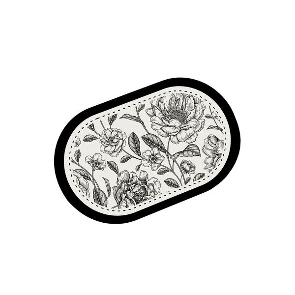 Fekete-fehér fürdőszobai kilépő 60x100 cm Rasse – Foutastic