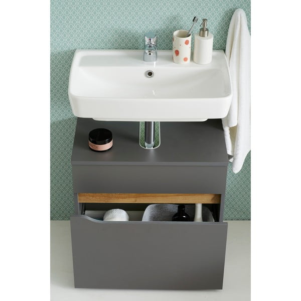 Fehér alacsony fali szekrény mosdókagyló nélkül 60x53 cm Set 857 – Pelipal-image-1