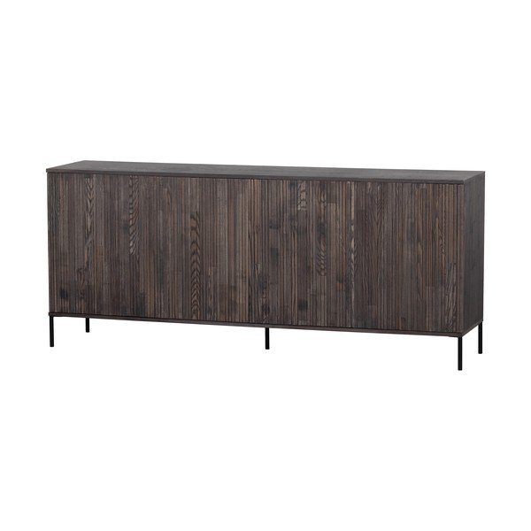 Barna komód kőrisfa dekorral 200x85x44 cm Gravure – WOOOD-image-2