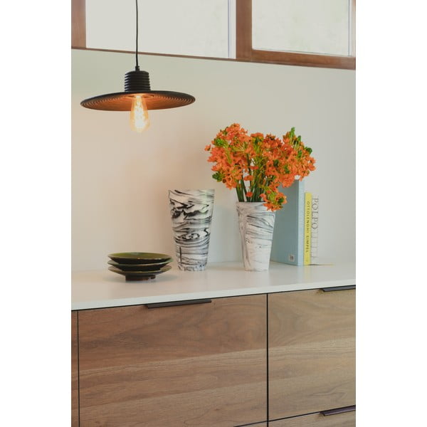 Fekete dimmelhető függőlámpa rattan búrával ø 35 cm Balance – Zuiver-image-2