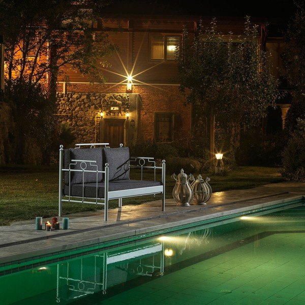 Fehér-sötétszürke négyszemélyes kerti lounge szett Hatkus – Floriane Garden-image-1