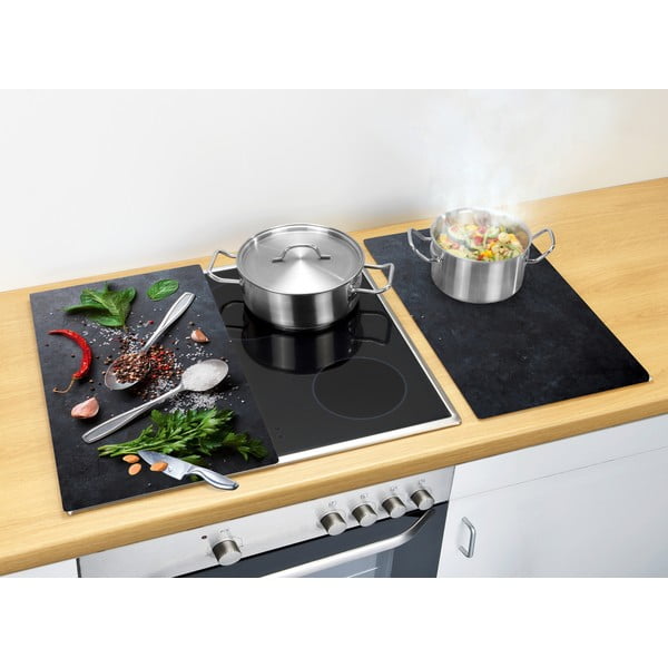 Edzett üveg tűzhely fedőlap szett 2 db-os 52x30 cm Basil – Allstar-image-1