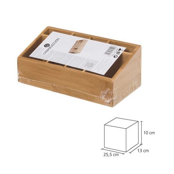 Natúr színű bambusz fürdőszobai rendszerező kozmetikumokhoz – Casa Selección-image-2