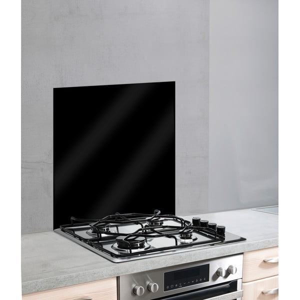 Fekete edzett üveg falvédő tűzhelyhez 60x70 cm – Wenko-image-2