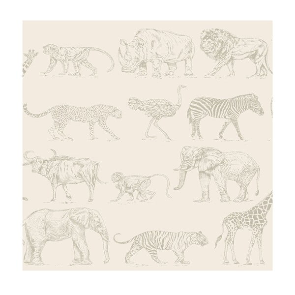 Safari krémszínű tapéta, 0,52 x 10 m - Graham & Brown
