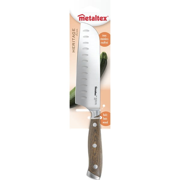 Rozsdamentes acél santoku kés Heritage – Metaltex-image-1