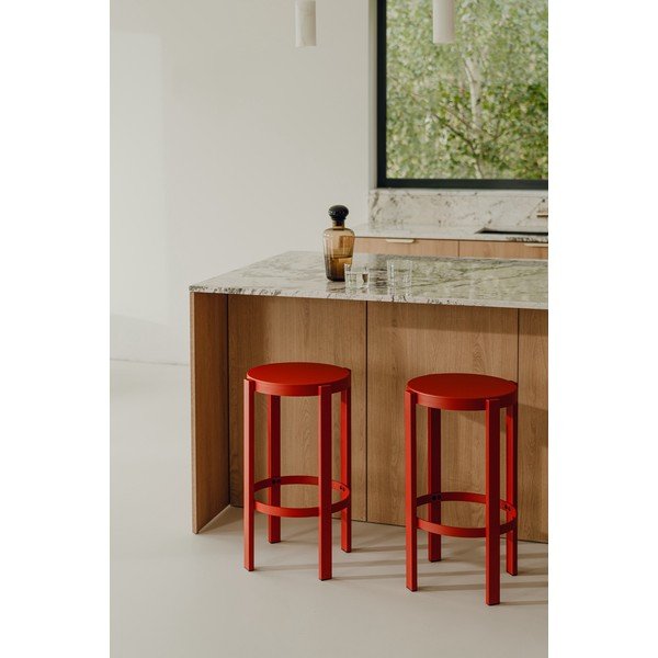 Piros acél bárszék (ülésmagasság 65 cm) Doon – noo.ma-image-3