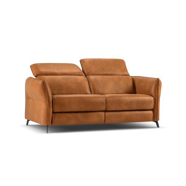 Világosbarna bőr kanapé 103 cm Hubble – Windsor & Co Sofas-image-2