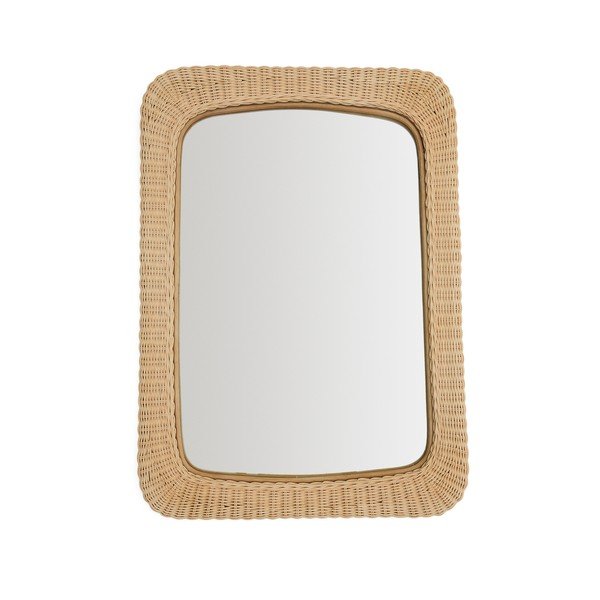 Fali tükör rattan kerettel 58x79 cm Zilna – Kave Home-image-3