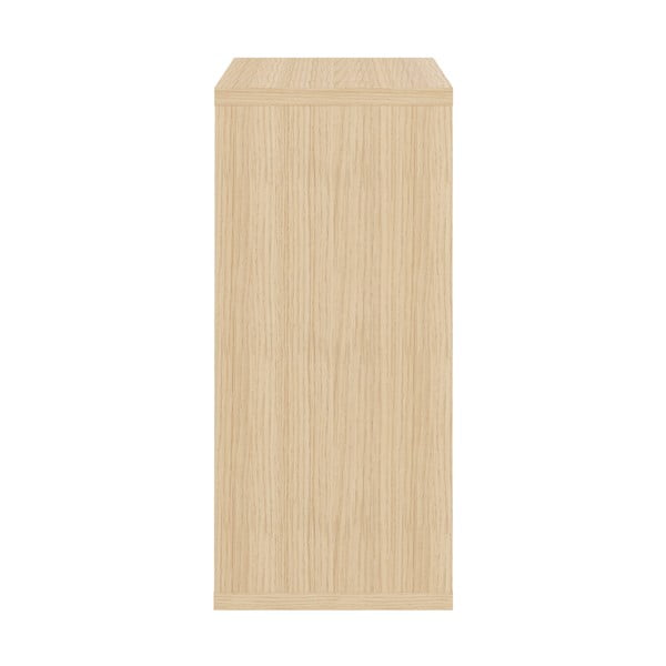 Fekete alacsony ruhásszekrény tölgyfa dekorral 113x113 cm Hugo - TemaHome-image-4