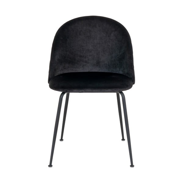 Fekete bársony étkezőszék szett 2 db-os Geneve – House Nordic-image-1