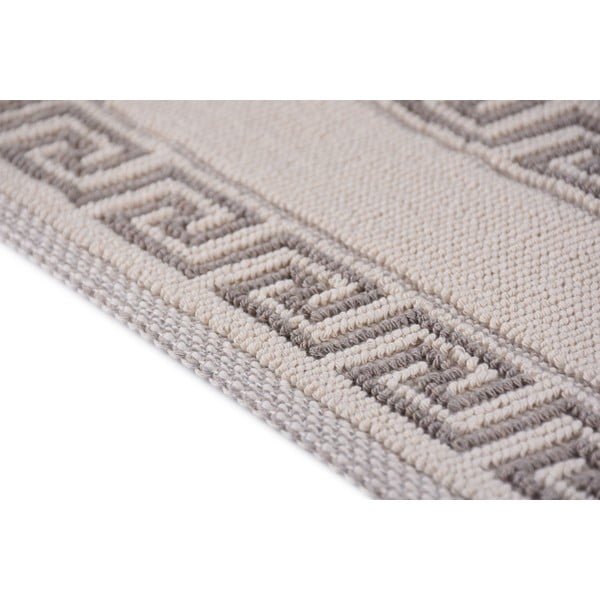 Krémszínű pamut lépcsőszőnyeg szett 16 db-os 25x65 cm Versace Bej – Vitaus-image-4