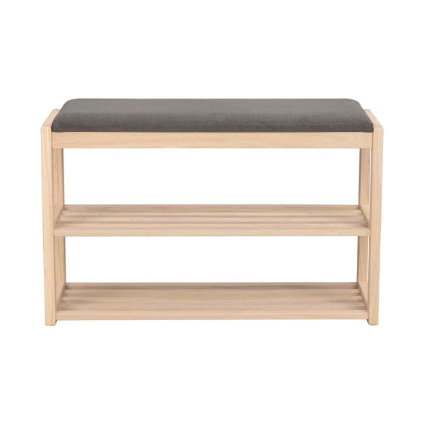 Natúr színű tölgyfa ülőkés cipőtartó Confetti – Rowico-image-2