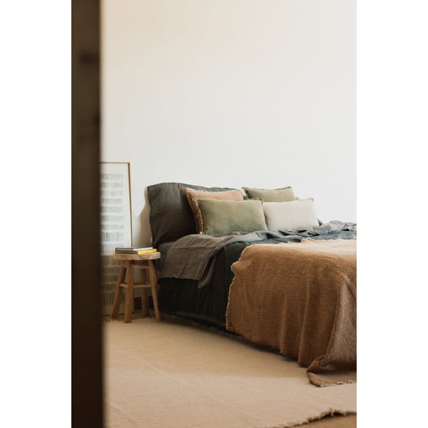 Okkersárga pamut takaró 130x180 cm Handloom – Lorena Canals-image-3