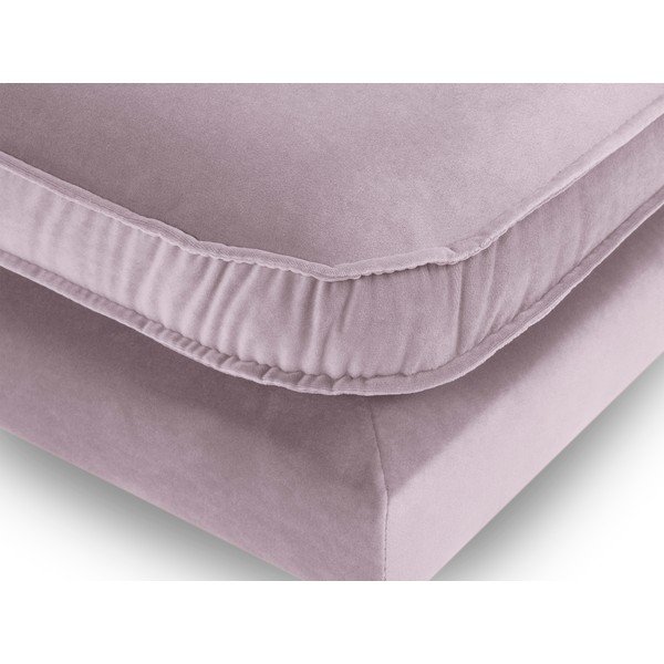 Lento világos rózsaszín bársony lábtartó - Kooko Home-image-3