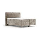 Bézs ágyneműtartós boxspring ágy 160x200 cm Voyage – Maison de Rêve
